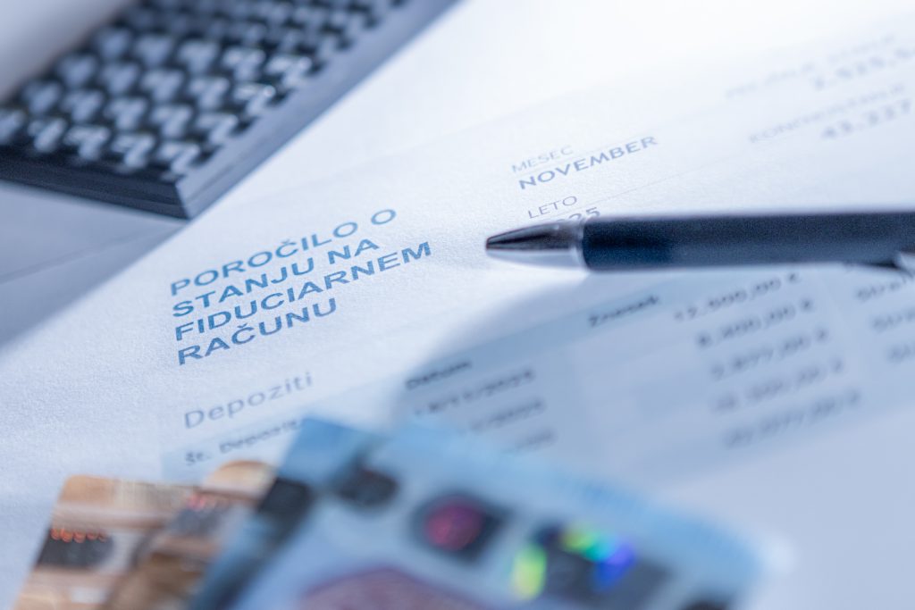 Plačilo in deponiranje kupnine pri prodaji nepremičnine na fiduciarni račun
